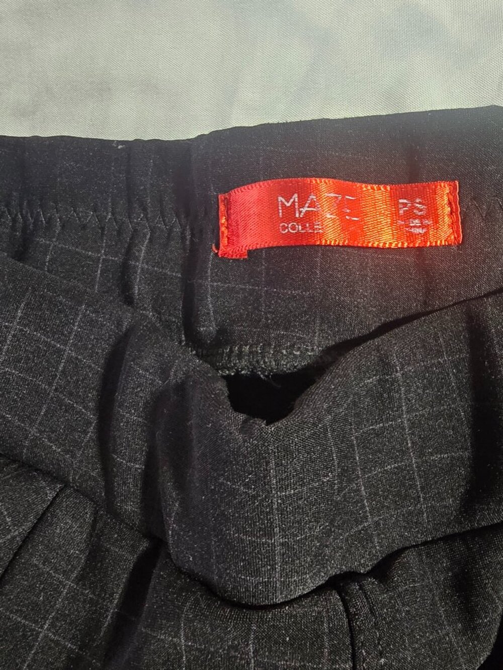Maze Collection Black Windowpane Trousers PS Stretch Pull On Pants - Picture 14 of 16